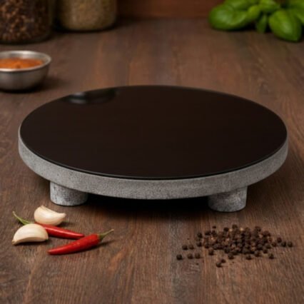 Natural Black Granite Roti Roller – 10 Inch